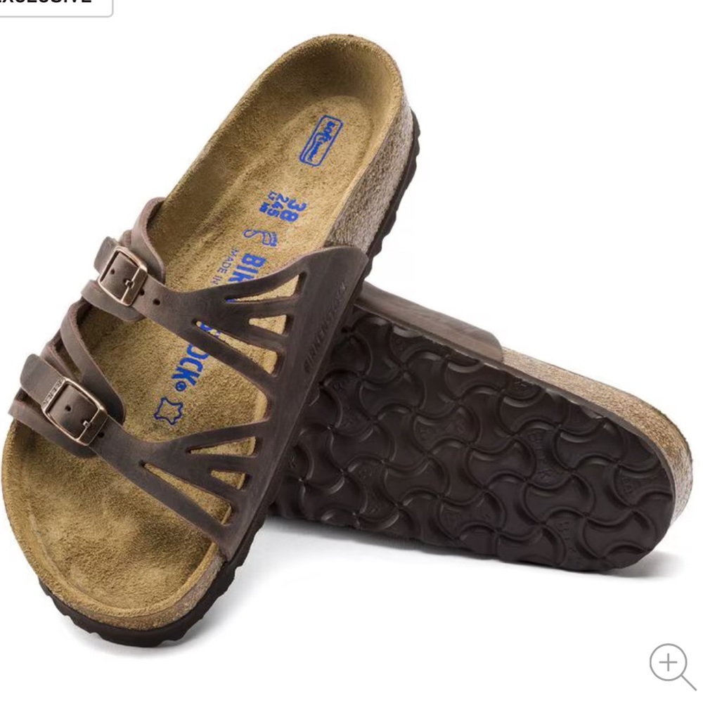 Birkenstock Brown Slip-On Adjustable Double Buckle Sandals